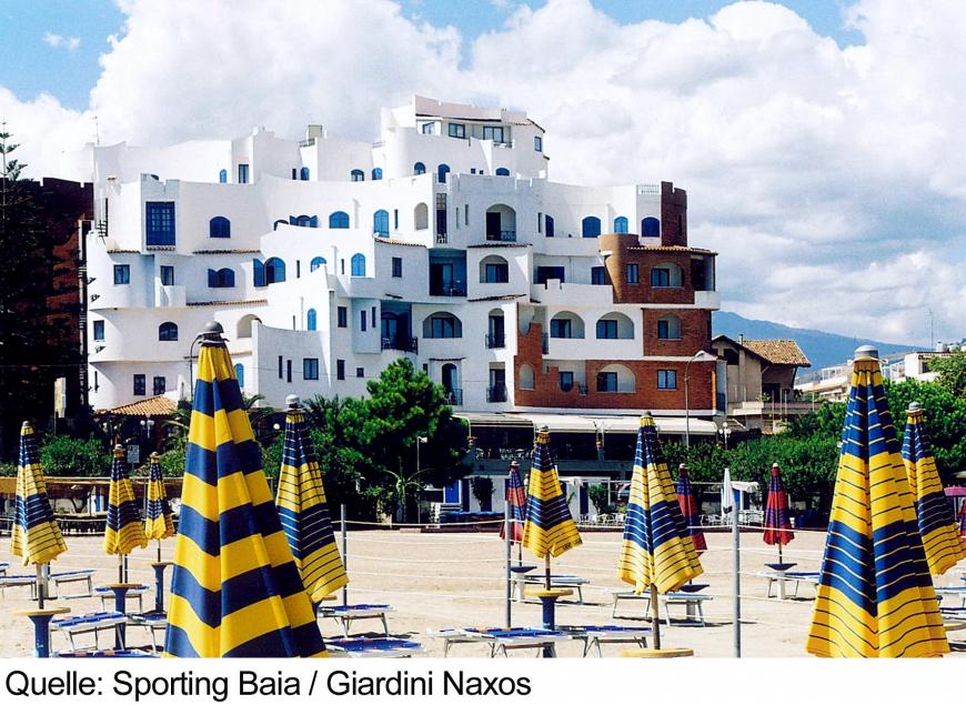 4 Sterne Hotel: Sporting Baia Hotel - Naxos, Sizilien