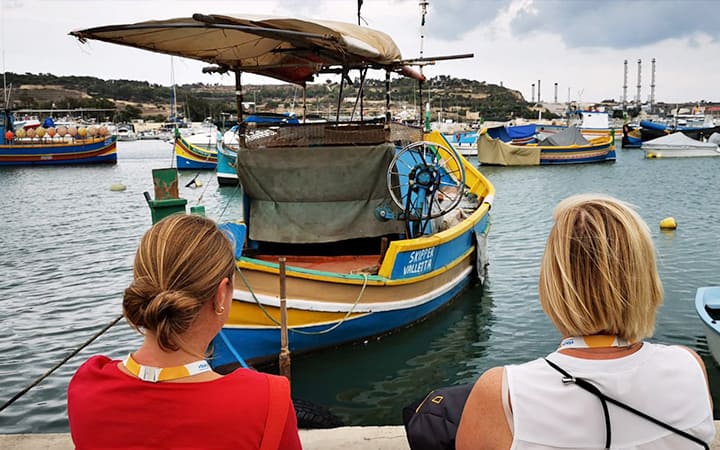 Luzzu-Boote in Marsaxlokk