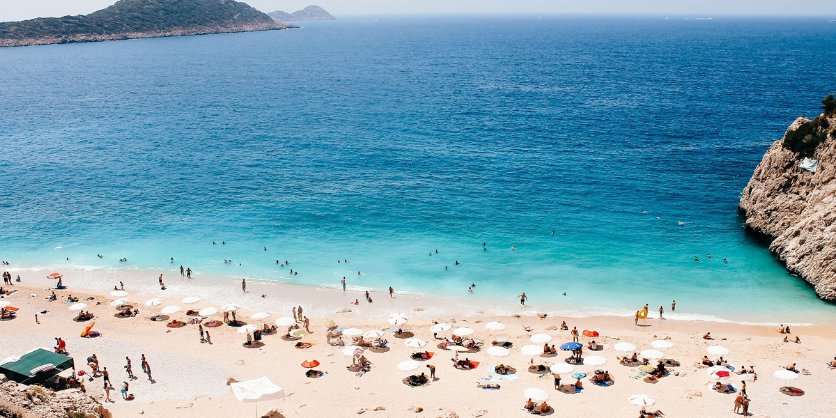 Typischer Strand, Pauschalreise Türkei